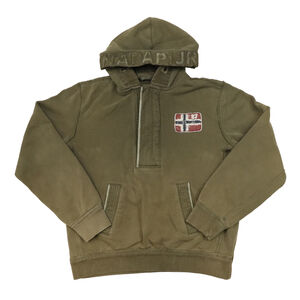 Napapijri Geographic Green Thick Hoodie Size L